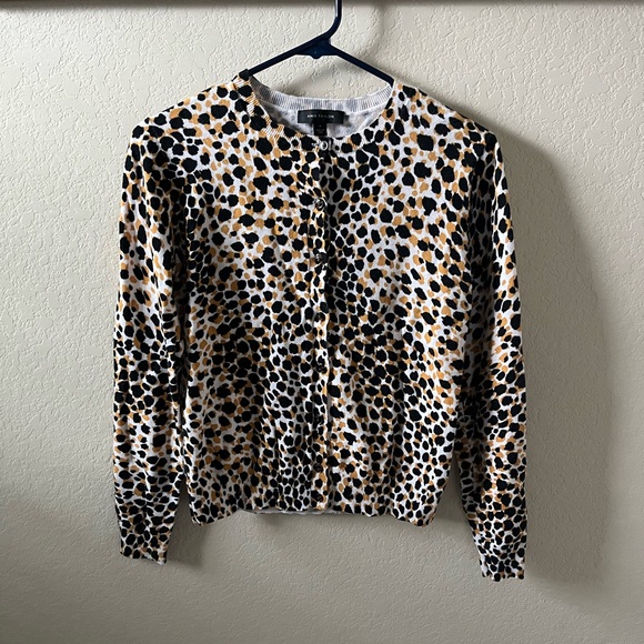 Ann Taylor Sweaters - Ann Taylor Girls Leopard Print Cardigan | Size M | 100% Cotton | Like New